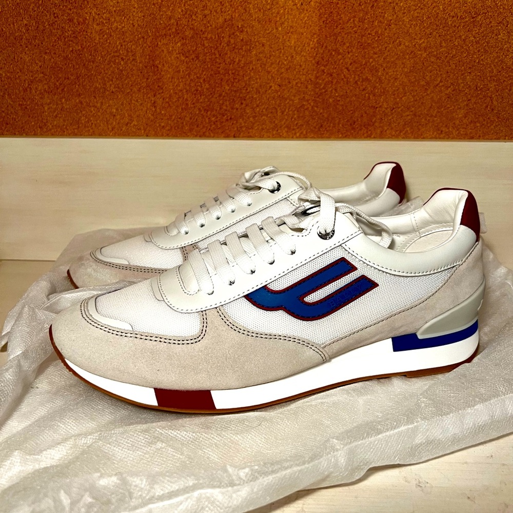 BALLY Mens Designer Sneakers Brand New in Box Leather and Suede size 9.5…